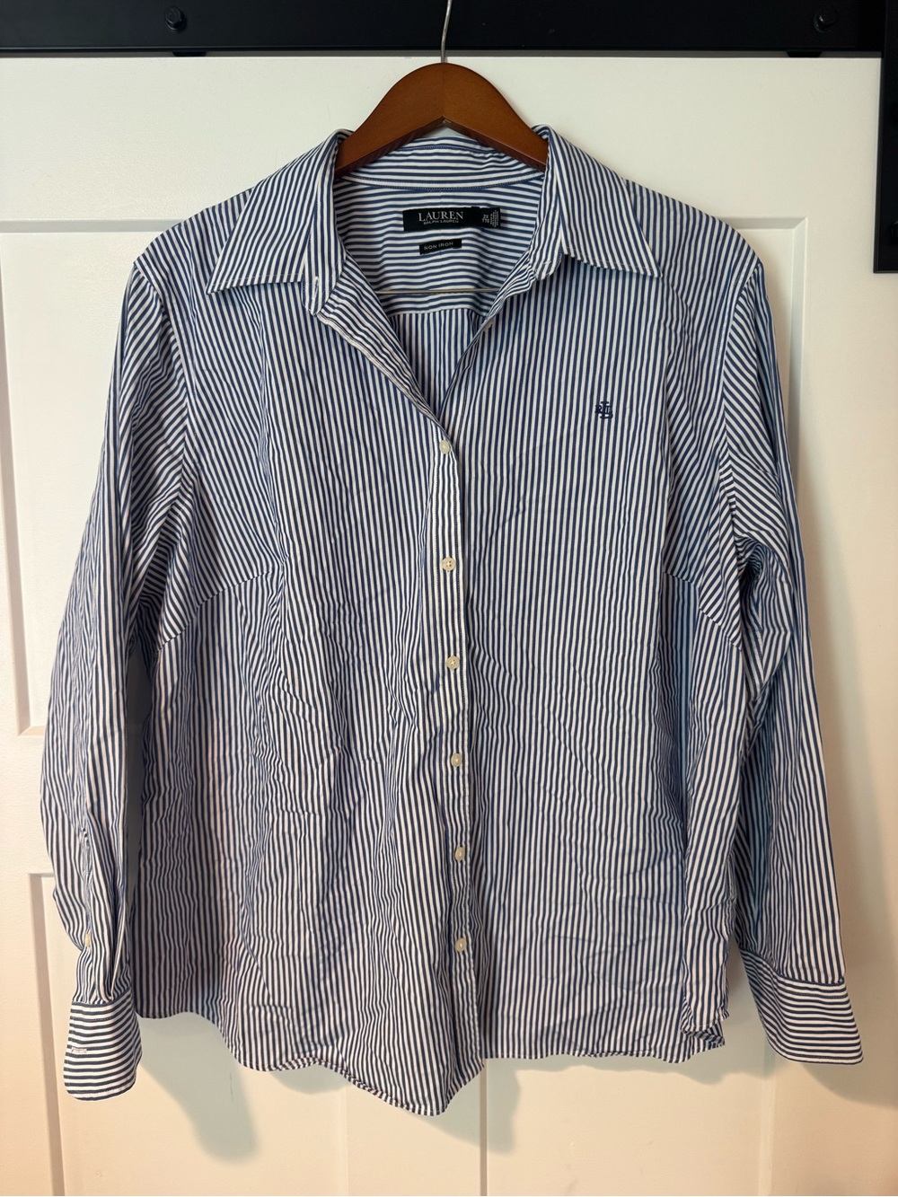Ralph Lauren Blue & White Stripe Women’s  Button-Down Shirt